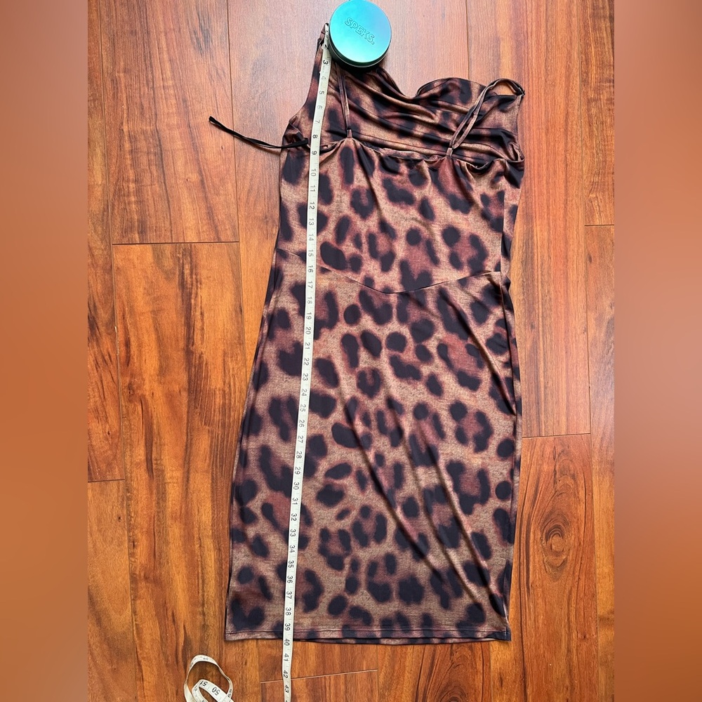 L’agence Cowl Neck Leopard Slip Dress - Picture 9 of 10